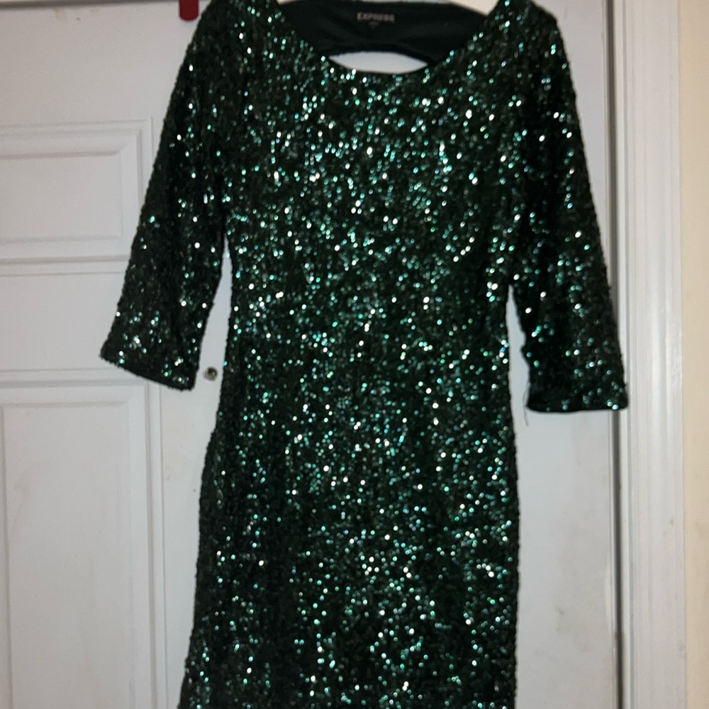 Express short mini dress green size 0